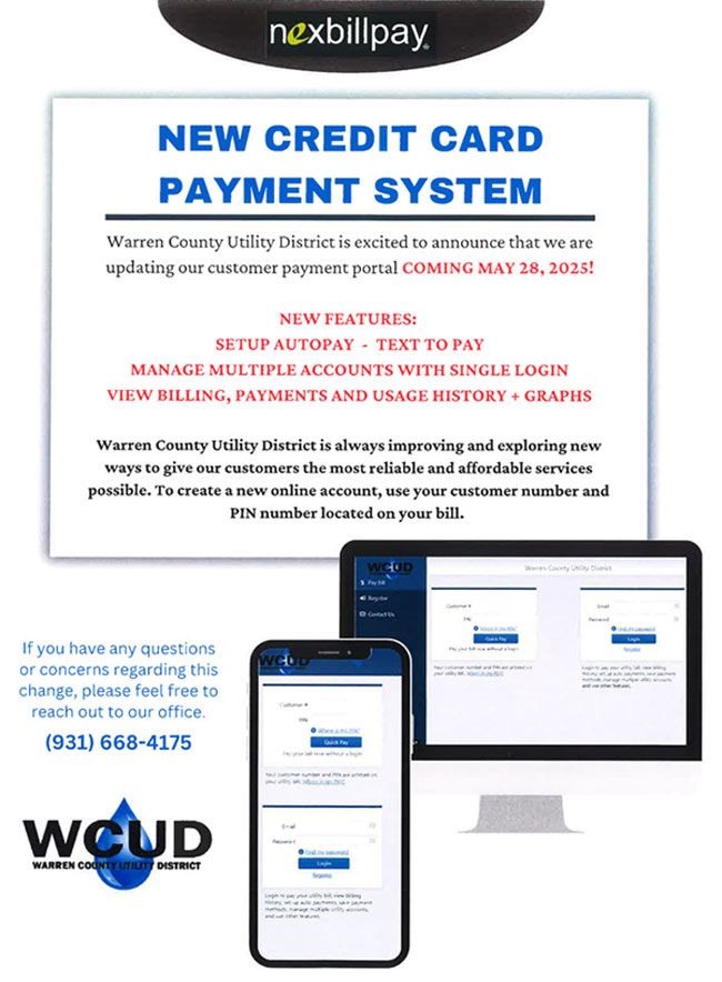 WCUD New Credit Card System